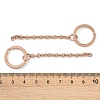 Ion Plating(IP) 304 Stainless Steel Split Key Ring Clasps X1-STAS-L226-009A-RG-3
