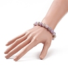 4Pcs 4 Size Natural Amethyst Round Beaded Stretch Bracelets Set BJEW-JB08992-3