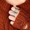 Alloy with Synthetic Turquoise Finger Rings FS-WG0500F-02-3