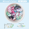 20Pcs UV Plating Opaque Acrylic Beads OACR-PA0001-90-2