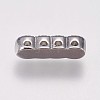 Brass Micro Pave Cubic Zirconia Spacer Bars KK-I614-038C-P-2