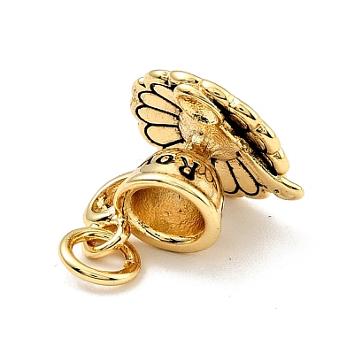 Brass Enamel Charms KK-G416-66G-1