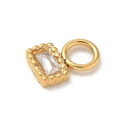 Ion Plating(IP) 304 Stainless Steel with Rhinestone Charms STAS-G351-11G-02-1