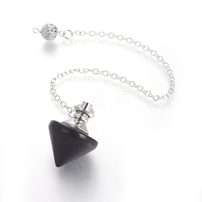 Natural Obsidian Cone Dowsing Pendulums G-G771-D02-1