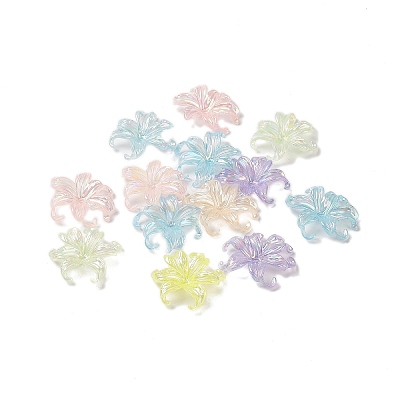 Transparent Acrylic Bead Caps X-DIY-B073-08-1