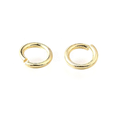 Brass Open Jump Rings KK-V007-004G-08-1