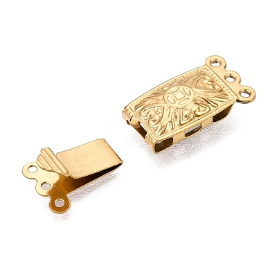Ion Plating(IP) 304 Stainless Steel Box Clasp STAS-Q318-03G-1