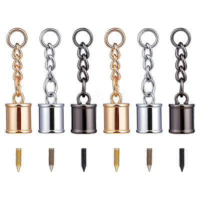 30 Sets 3 Colors Zinc Alloy Cord Ends FIND-ME0001-92-1