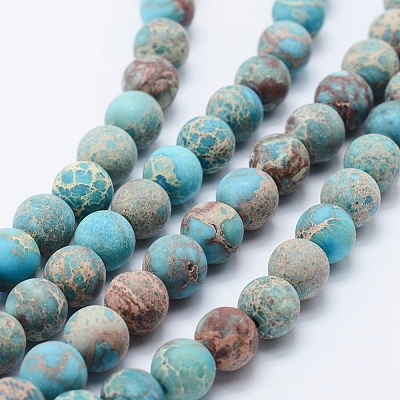 Natural Imperial Jasper Beads Strands G-K232-6mm-01D-1