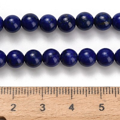 Natural Lapis Lazuli Beads Strands G-H329-C01-6mm-1