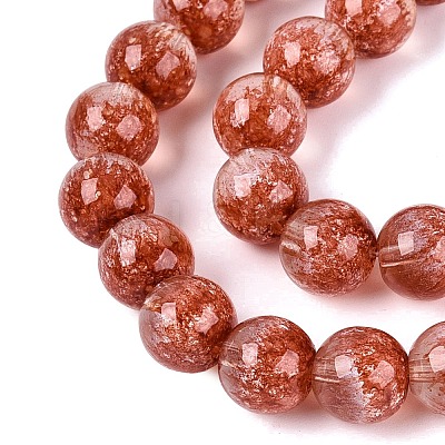 Transparent Half Spray Painted Glass Beads Strands LS-GLAA-Q110-02A-07-1