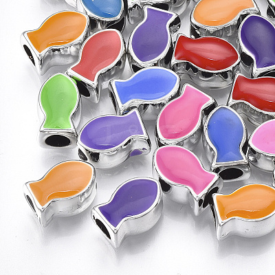 UV Plating Acrylic European Beads X-OACR-T005-95P-1