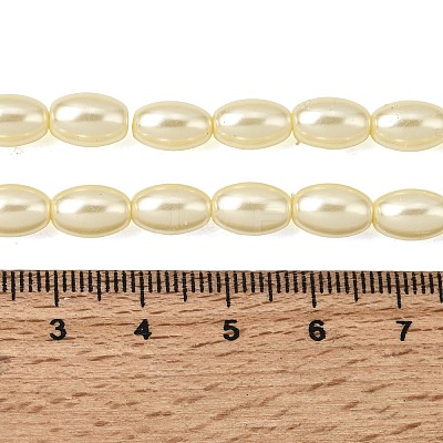 Eco-Friendly Glass Pearl Barrel Beads Strands HY-O001-A-03-1