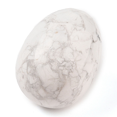 Natural Howlite Palm Stones G-I367-04B-1