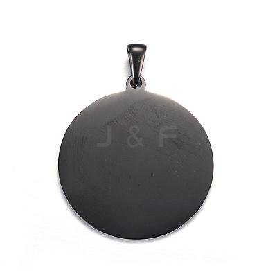 304 Stainless Steel Pendants STAS-P063-09B-1