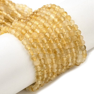Natural Citrine(Heated) Beads Strands G-G259-D03-3mm-1