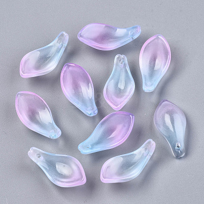 Two Tone Spray Painted Glass Pendants GLAA-N042-001A-D04-1