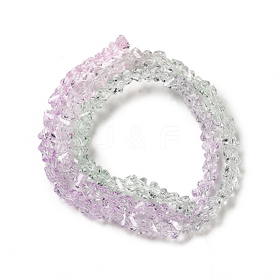 Transparent Glass Bead Strands GLAA-H023-02E-1