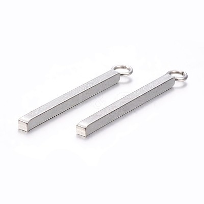 Tarnish Resistant 304 Stainless Steel Bar Pendants X-STAS-P186-05P-18mm-1
