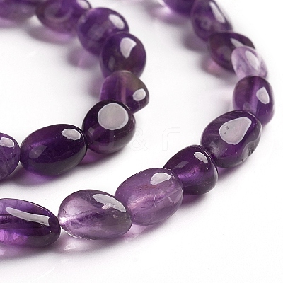 Natural Amethyst Beads Strands X-G-D0002-B33-1