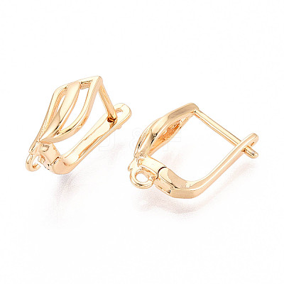 Brass Hoop Earring Findings KK-N267-28G-1
