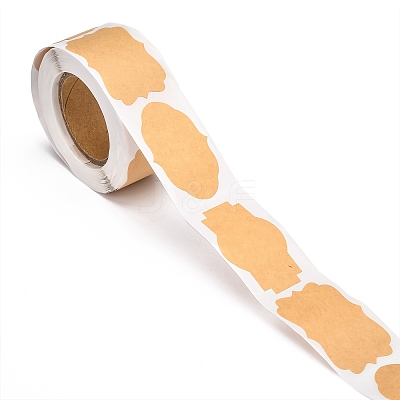 Self Adhesive Kraft Paper Label Tag Stickers DIY-WH0148-19-1