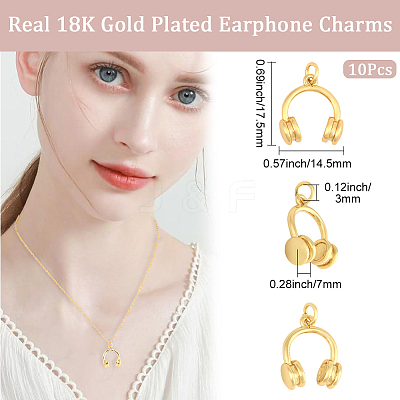 10Pcs Rack Plating Brass Pendants KK-BBC0022-54-1
