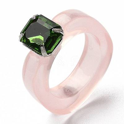 Resin Finger Rings RJEW-Z007-03C-1