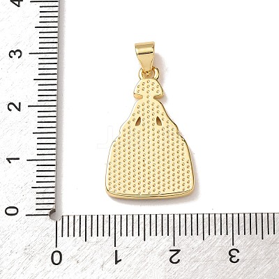 Venezuelan Brass Enamel Pendants KK-P352-01C-G-1