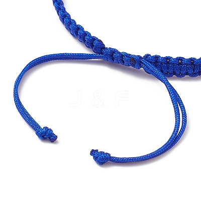 Word Wisdom Acrylic Braided Bead Bracelets BJEW-JB09454-1