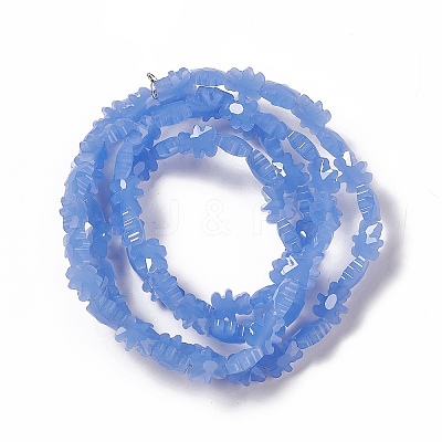 Electroplate Glass Beads Strands GLAA-C023-04B-1