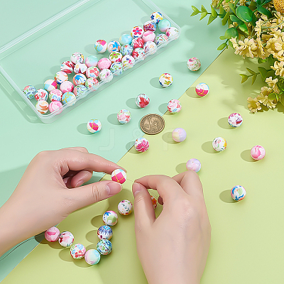60Pcs 10 Styles Silicone Beads FIND-PH0028-09-1