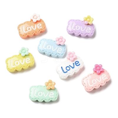 Cartoon Opaque Resin Cabochons X-RESI-C039-01F-1