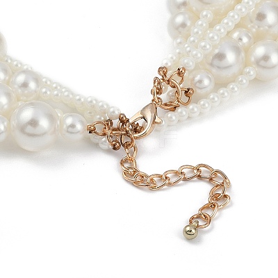 Plastic Pearl Bib Necklaces NJEW-K384-08-1