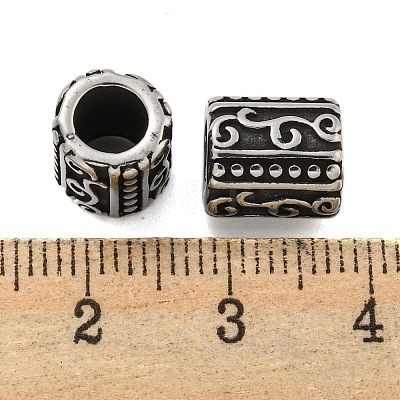 Column 304 Stainless Steel European Beads STAS-E214-10AS-05-1