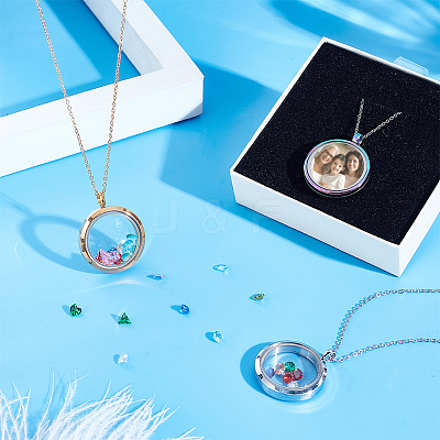 DIY Pendant Necklace Makings Kits STAS-PH0006-46-1