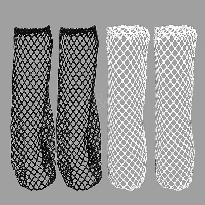 2Pairs 2 Colors Polyester Fishing Net Socks AJEW-CY0001-21-1