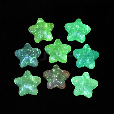 Luminous Transparent Acrylic Beads OACR-G033-06A-1