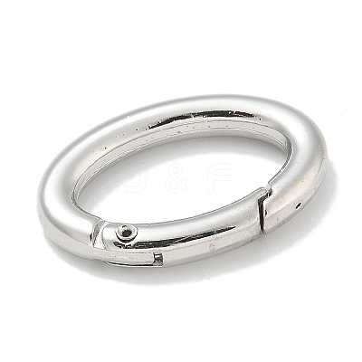 Rack Plating Brass Springs Gate Rings KK-L224-090P-1