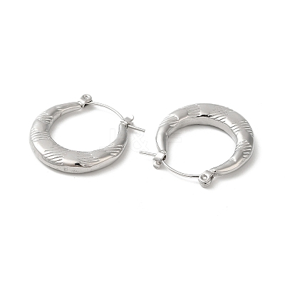 Non-Tarnish 304 Stainless Hoop Earrings for Women EJEW-Z026-37P-1