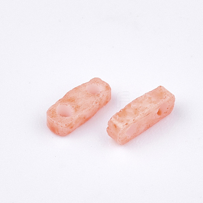 2-Hole Baking Paint Glass Seed Beads SEED-S023-17A-04-1
