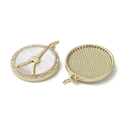 Brass Micro Pave Cubic Zirconia Pendants KK-G485-01G-1