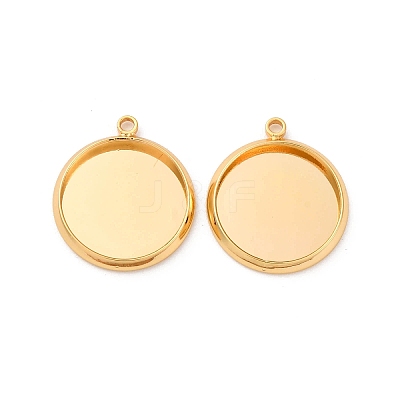 Brass Pendant Cabochon Settings KK-F898-20C-G-1