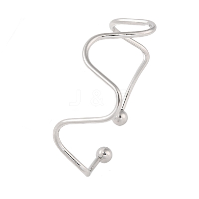 Non-Tarnish 304 Stainless Steel Irregular Circle Open Cuff Bangles STAS-S125-09P-1