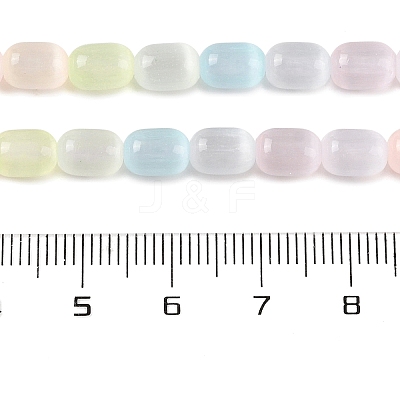 Macaron Color Natural Selenite Beads Strands G-F750-D01-1