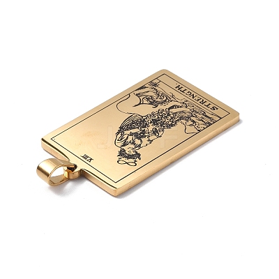 201 Stainless Steel Pendant STAS-B033-01G-08-1