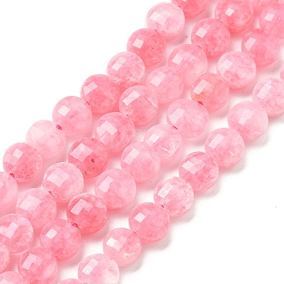 Natural Dyed White Jade Beads Strands G-C179-A6mm-02-1