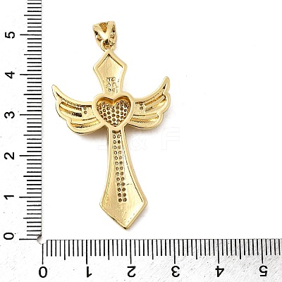 Brass Micro Pave Cubic Zirconia Pendants KK-A266-06A-G-1