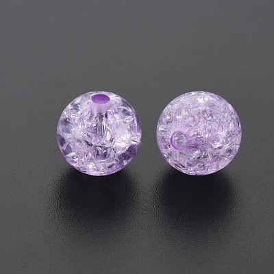 Transparent Crackle Acrylic Beads MACR-S373-66B-N15-1