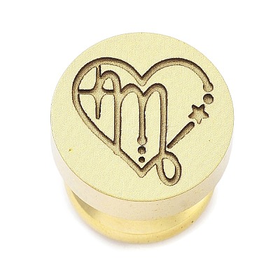 Constellation Golden Tone Wax Seal Brass Stamp Heads STAM-P002-02G-02-1